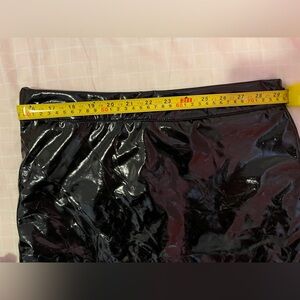 Black vinyl skirt with shorts inside!